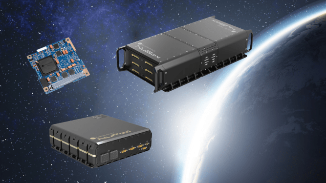 Ramon.Space computing products on space background