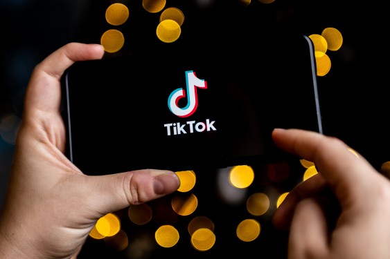 tiktok logo on phone